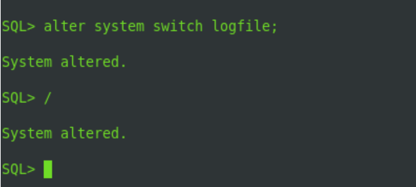 log switch in database