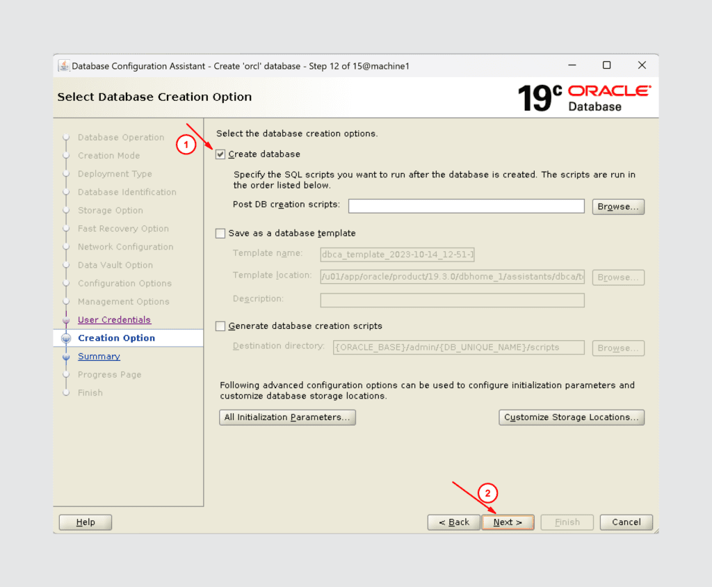 How to create Oracle database using GUI - Graphical User Interface Method: