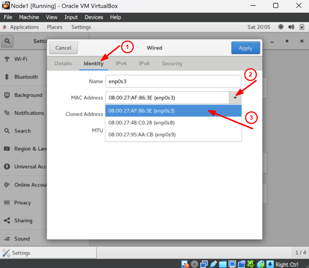 VirtualBox Network Configuration for Oracle RAC Node1: Step-by-Step Guide