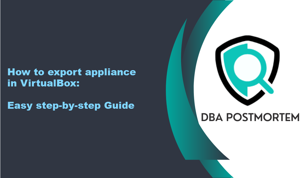 export appliance in VirtualBox