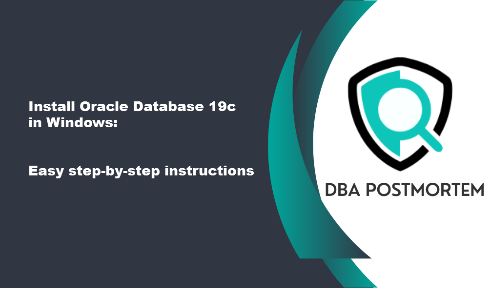 Install Oracle Database 19c in Windows