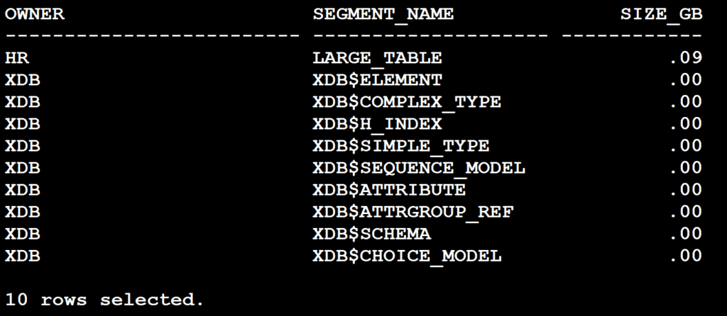 Finding the top 10 largest tables in Oracle: Easy Guide