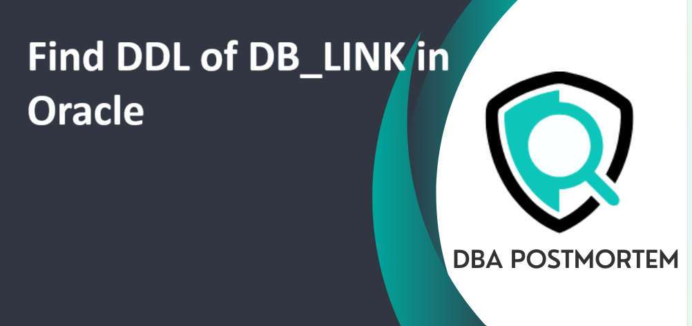 DDL of DB_LINK in Oracle